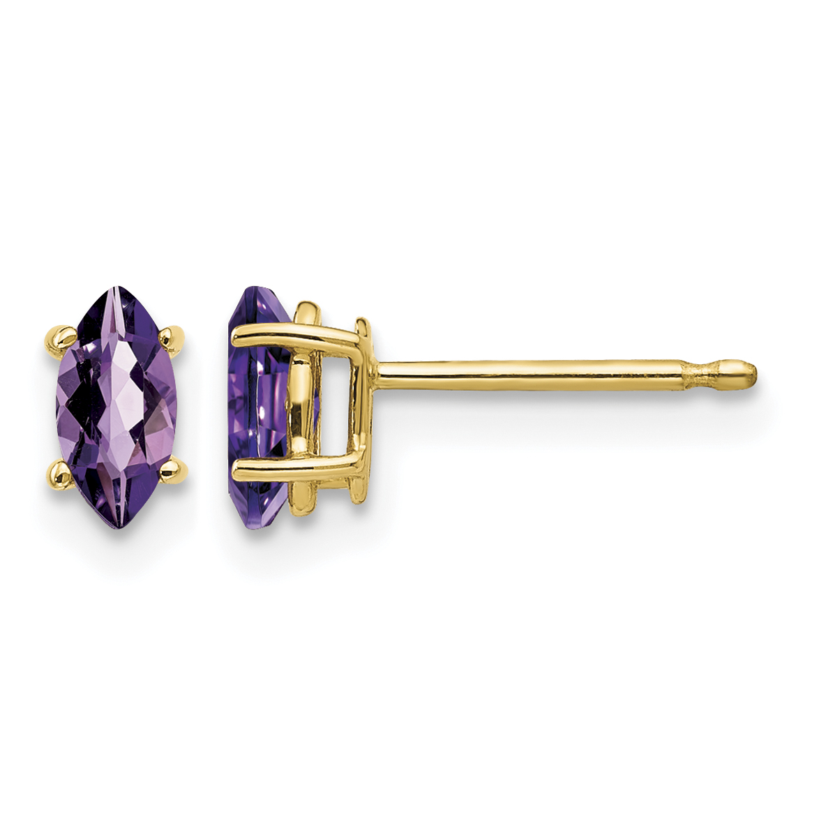 14k 6x3mm Marquise Amethyst earring (XE102AM)