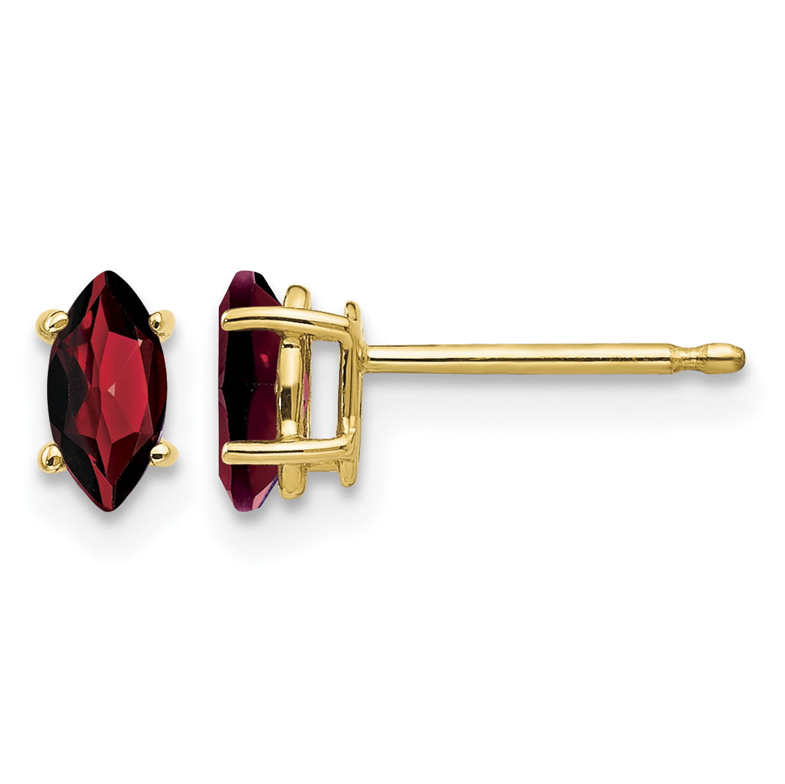 14k 6x3mm Marquise Garnet earring (XE102GA)