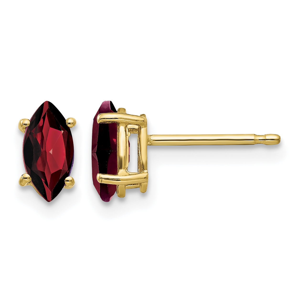 14k 7x3.5mm Marquise Garnet earring (XE103GA)