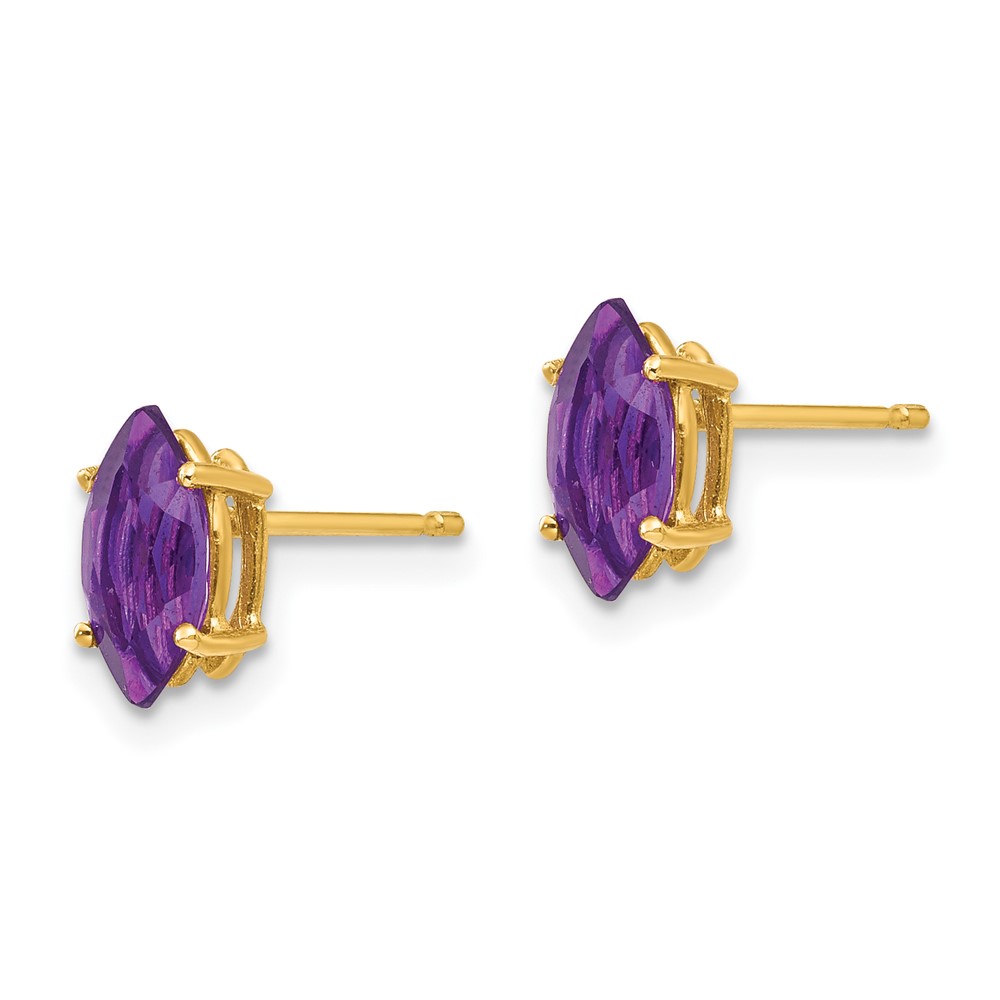14k 8x4mm Marquise Amethyst earring (XE104AM)