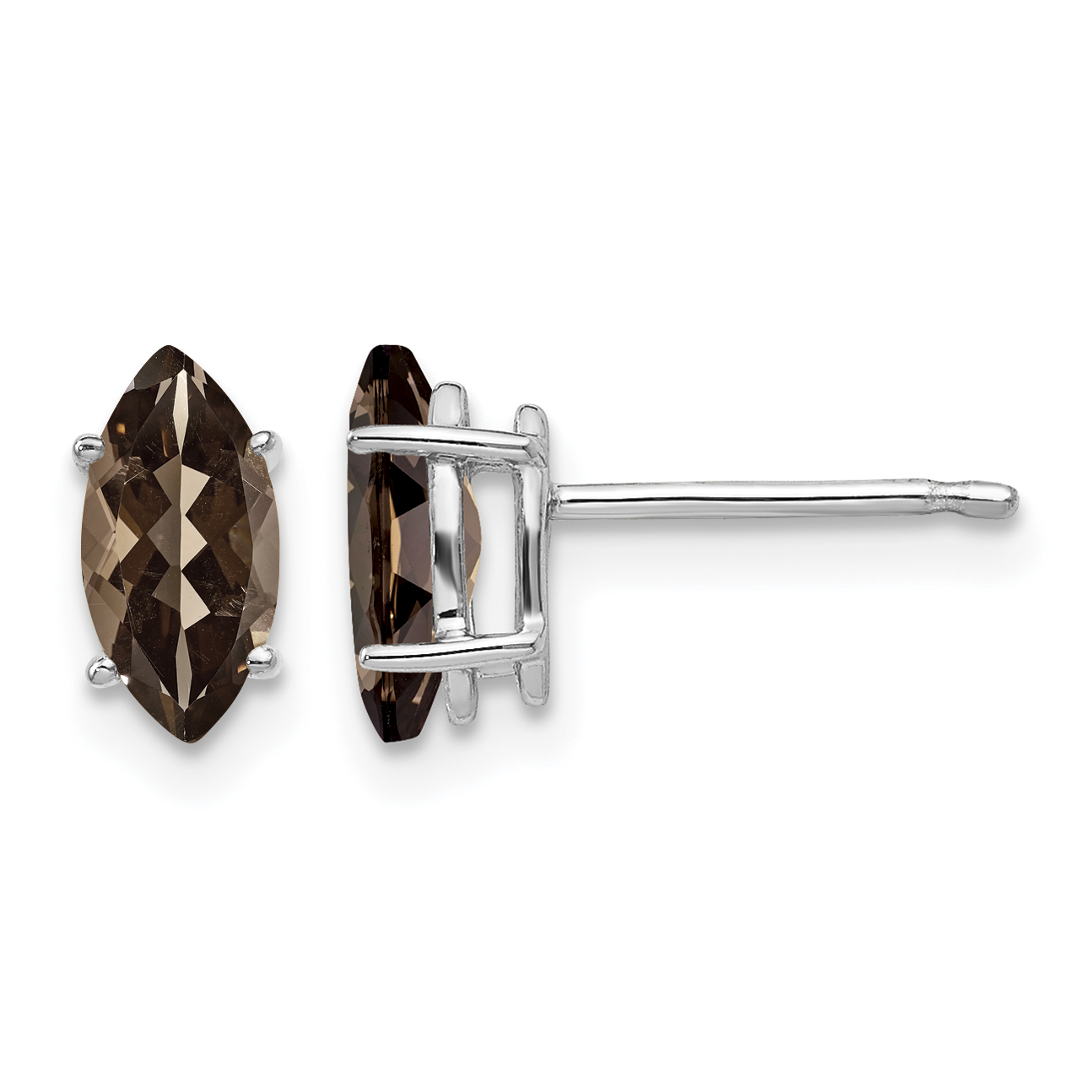 14kw 8x4mm Marquise Smoky Quartz Earring (XE104WSQ)