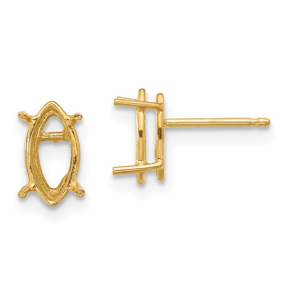14k 10x5 Marquise Earring Mountings