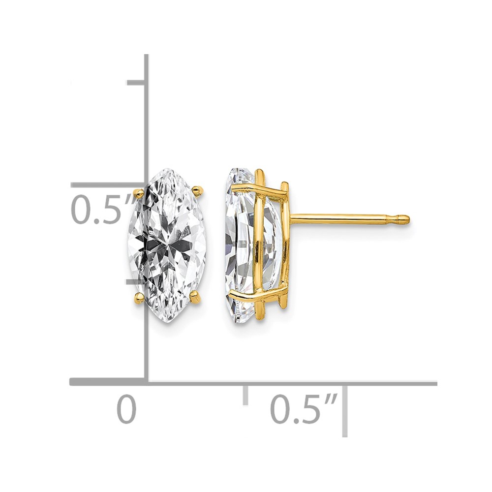 14k 10x5mm Marquise Cubic Zirconia earring (XE105CZ)