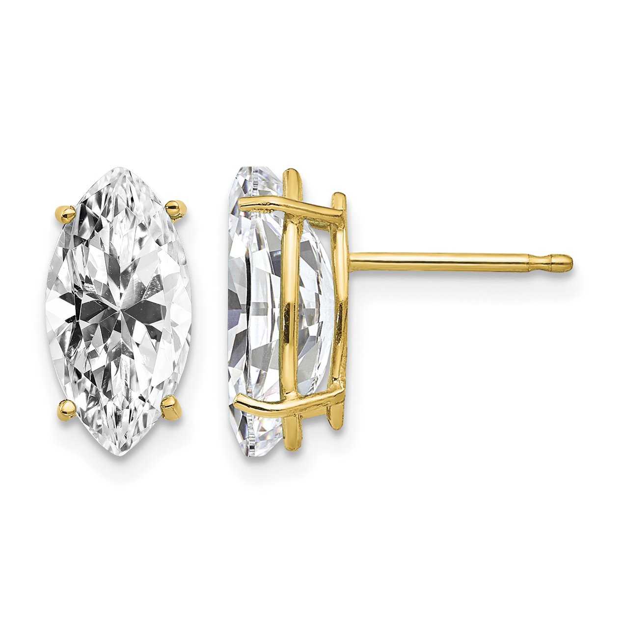 14k 10x5mm Marquise Cubic Zirconia earring (XE105CZ)
