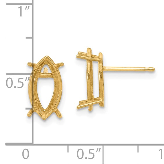 14k 12x6 Marquise Earring Mountings