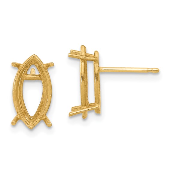 14k 12x6 Marquise Earring Mountings