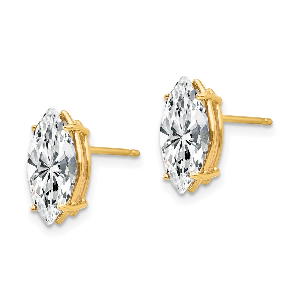 14k 12x6mm Marquise Cubic Zirconia earring (XE106CZ)