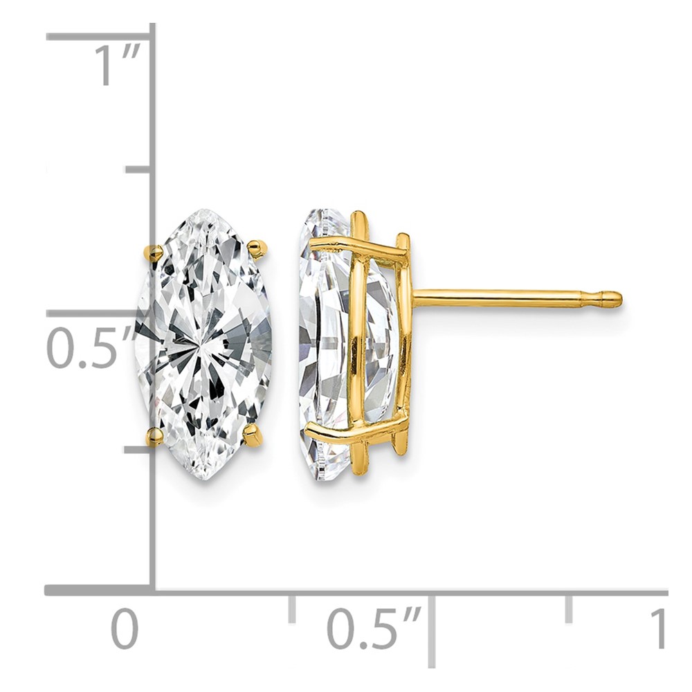 14k 12x6mm Marquise Cubic Zirconia earring (XE106CZ)