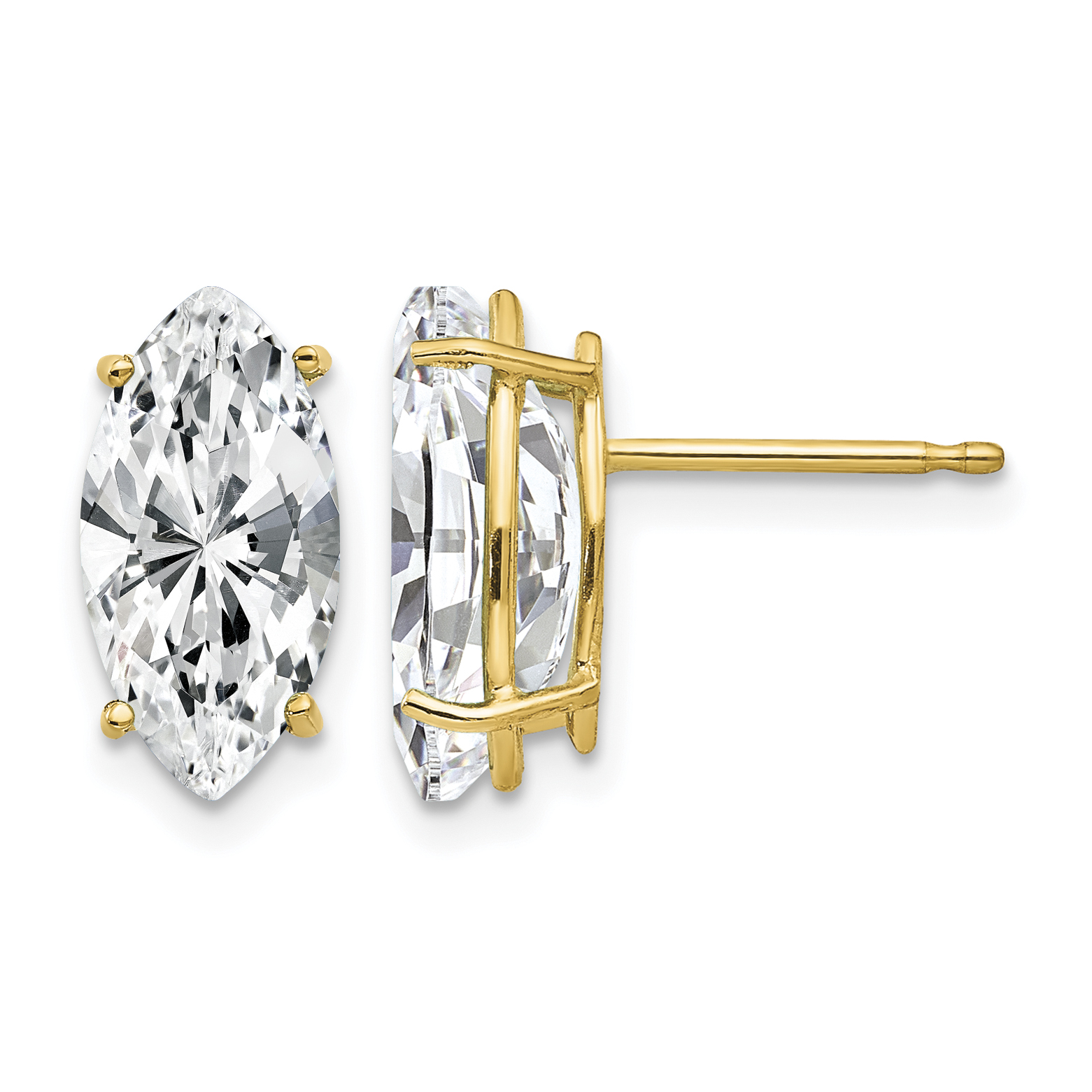 14k 12x6mm Marquise Cubic Zirconia earring (XE106CZ)