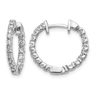 Gold Diamond Hinged Hoop Earrings