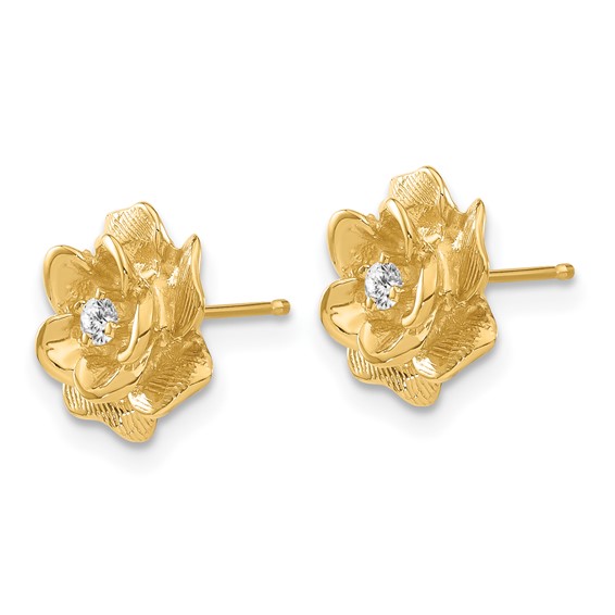 Diamond Flower Earrings