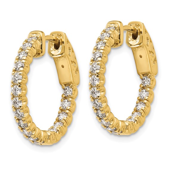 True Origin Lab Grown Diamond Round Hoops with Safety Clasps