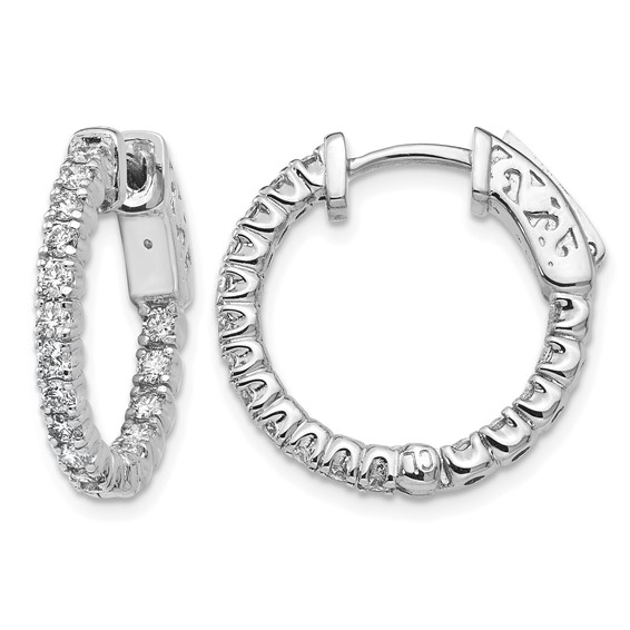 Diamond Hoops with Safety Clasps