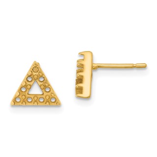14k Open Triangle Post Earring Mountings