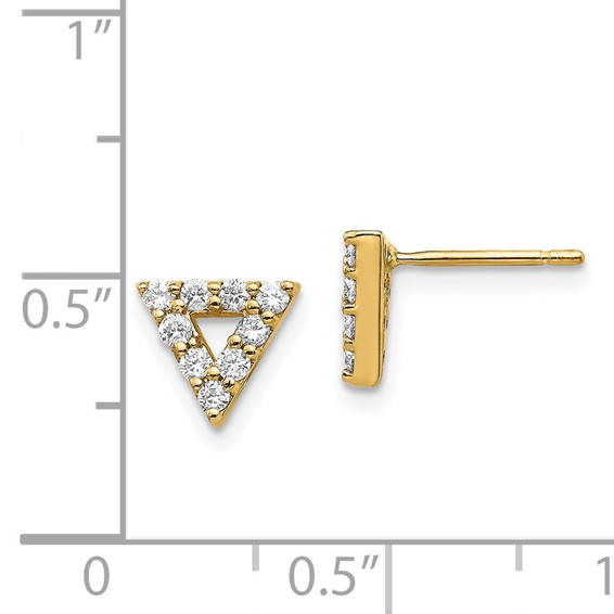 Diamond Open Triangle Earrings                                         