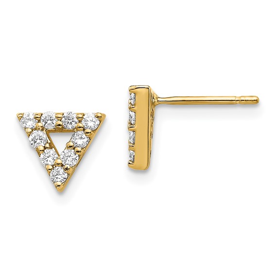 Diamond Open Triangle Earrings                                         