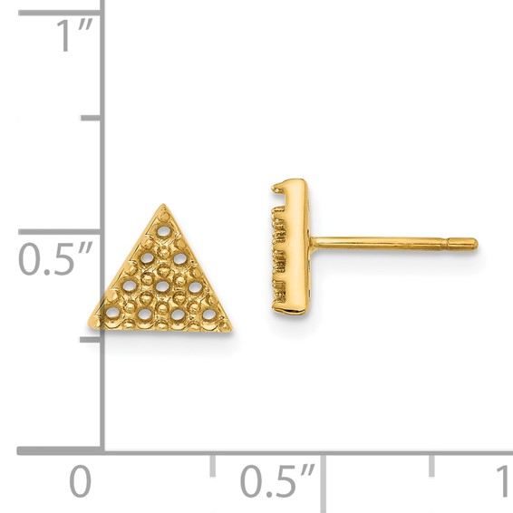 14k Triangle Earrings Mounting