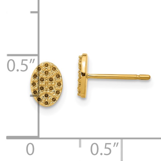 14k Cluster Oval Earring Mountings