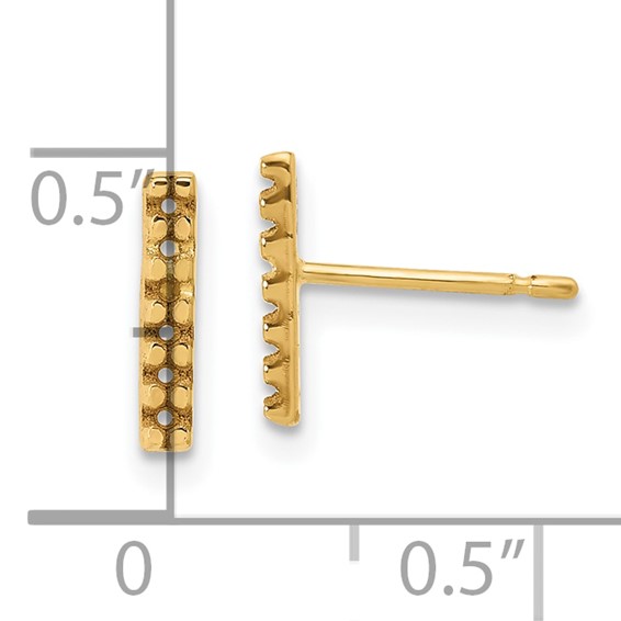 14k Bar Earring Mountings