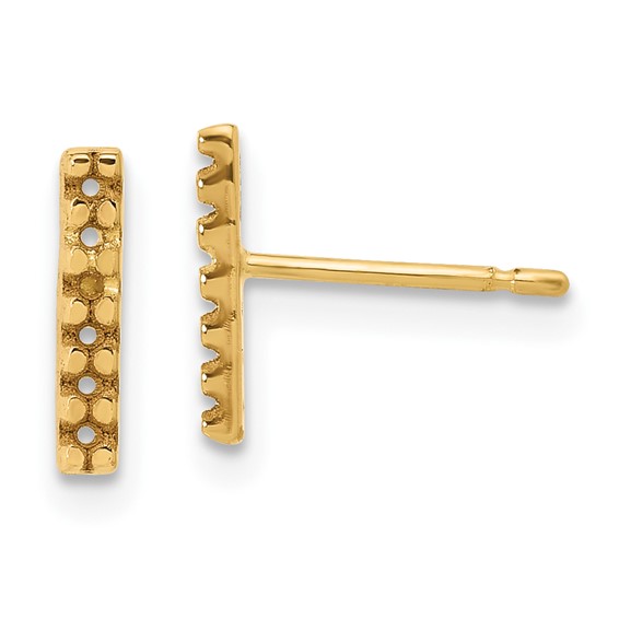 14k Bar Earring Mountings