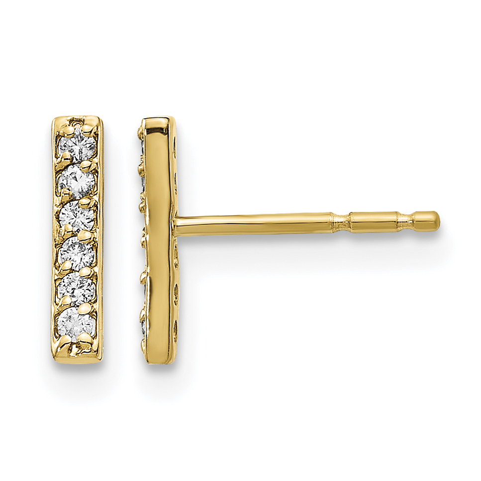 14k Diamond Bar Earrings (XE3075A)