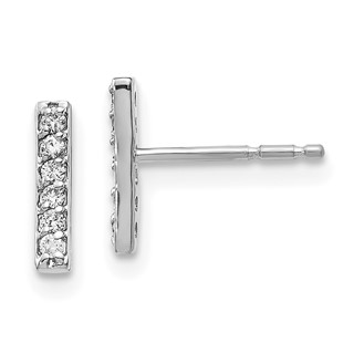 14k White Gold Bar Earring Mountings (non-Rhodium)