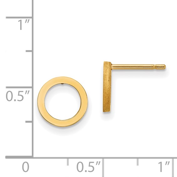 Gold Circle Post Earrings