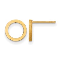 14K Open Circle Earrings view 1