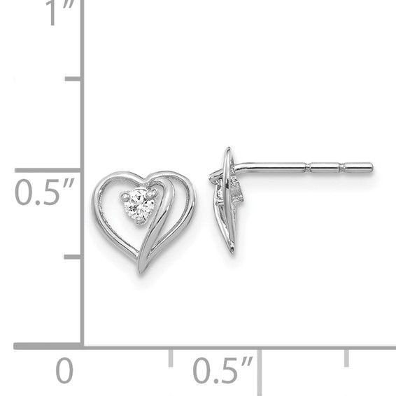Diamond Heart Earrings