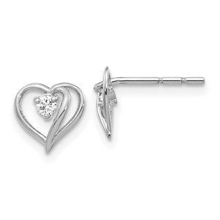 Diamond Heart Earrings