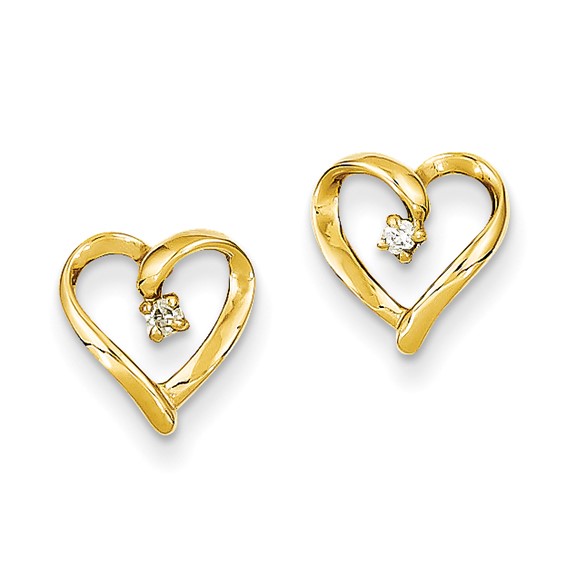 Diamond Heart Earrings