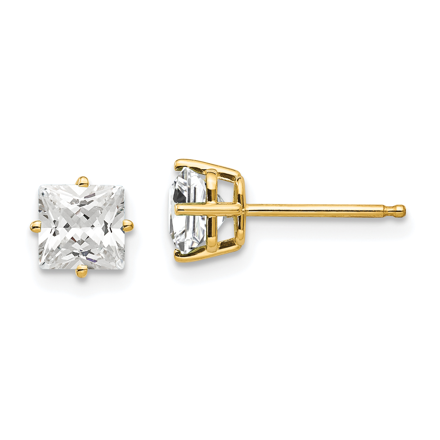 14k 5mm Cubic Zirconia Earrings (XE61CZ)
