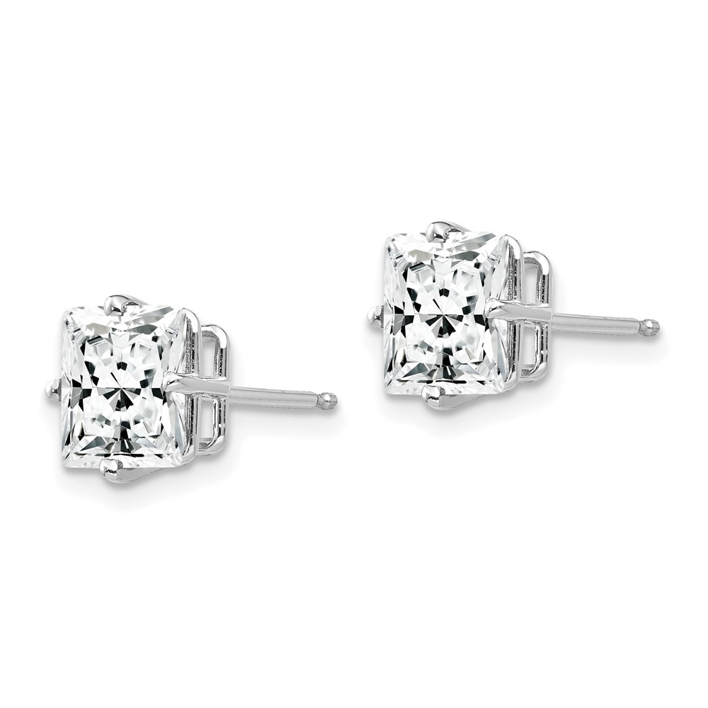 14k White Gold 7mm Cubic Zirconia Earrings (XE63WCZ)