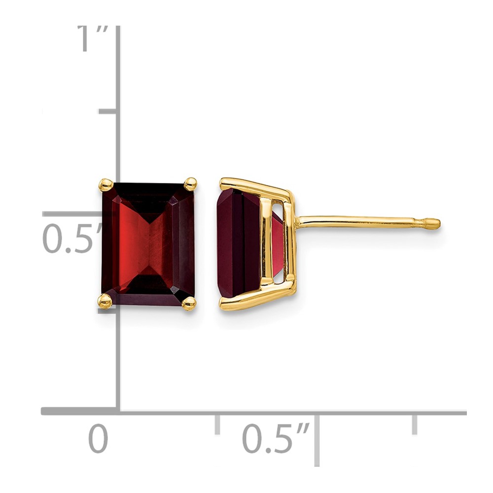 14k 8x6mm Garnet Earrings (XE67GA)