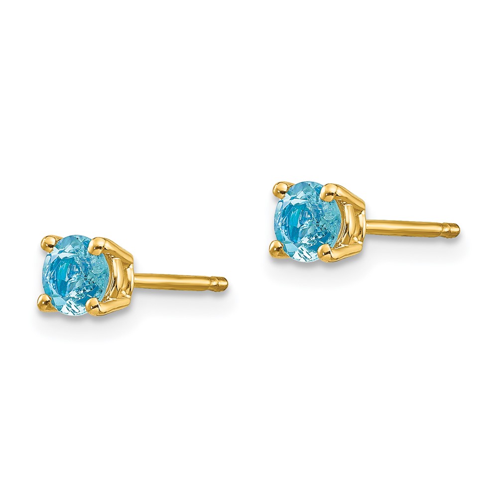 14k Aquamarine Post Earrings (XE71AQ-B)