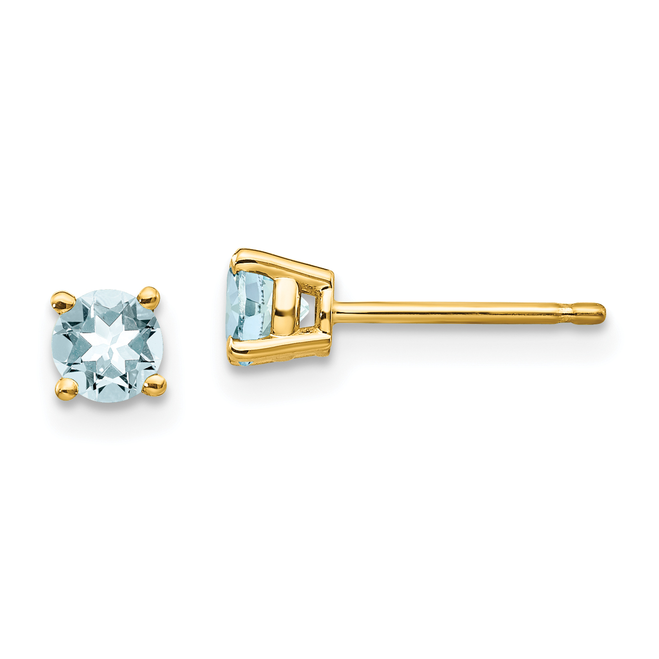 14k Aquamarine Post Earrings (XE71AQ-B)