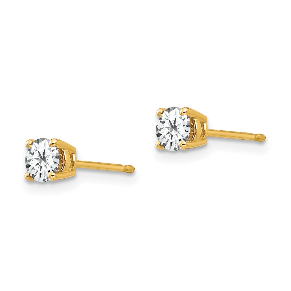 14k 4mm Cubic Zirconia Earrings (XE71CZ)