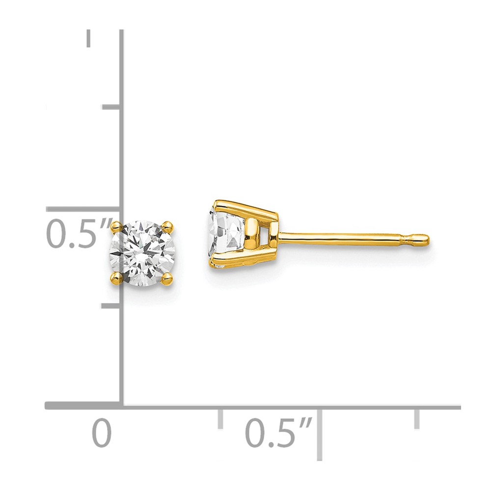 14k 4mm Cubic Zirconia Earrings (XE71CZ)