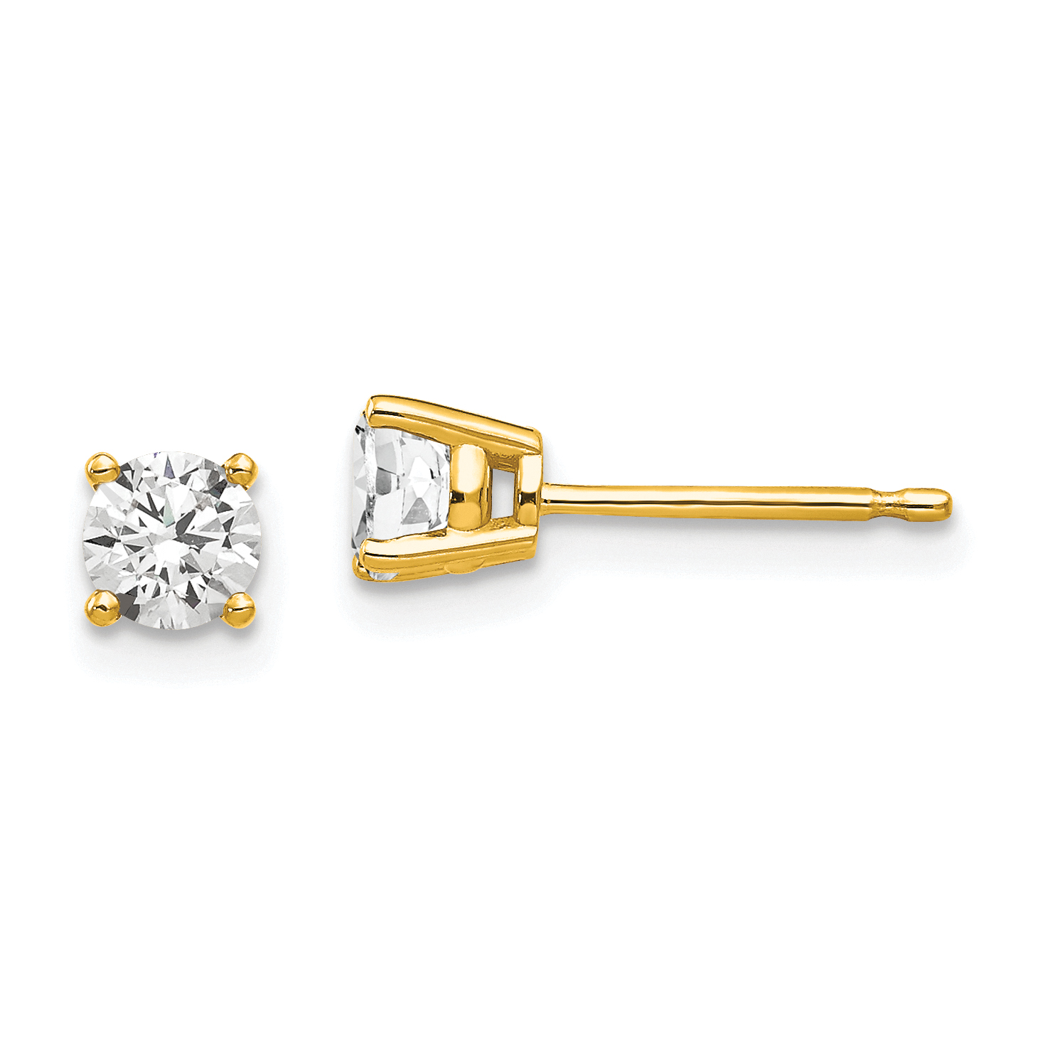 14k 4mm Cubic Zirconia Earrings (XE71CZ)