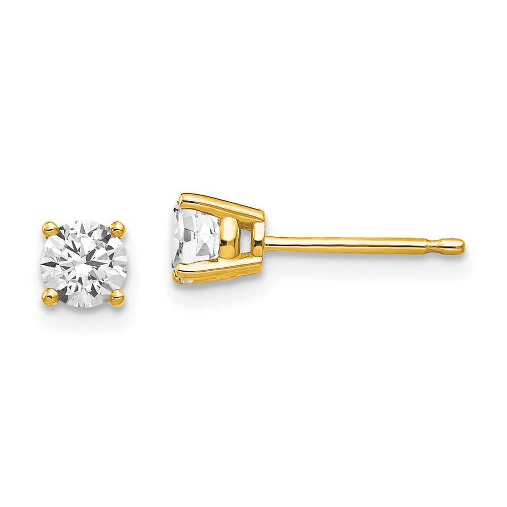 14k 4mm Cubic Zirconia Earrings (XE71CZ)
