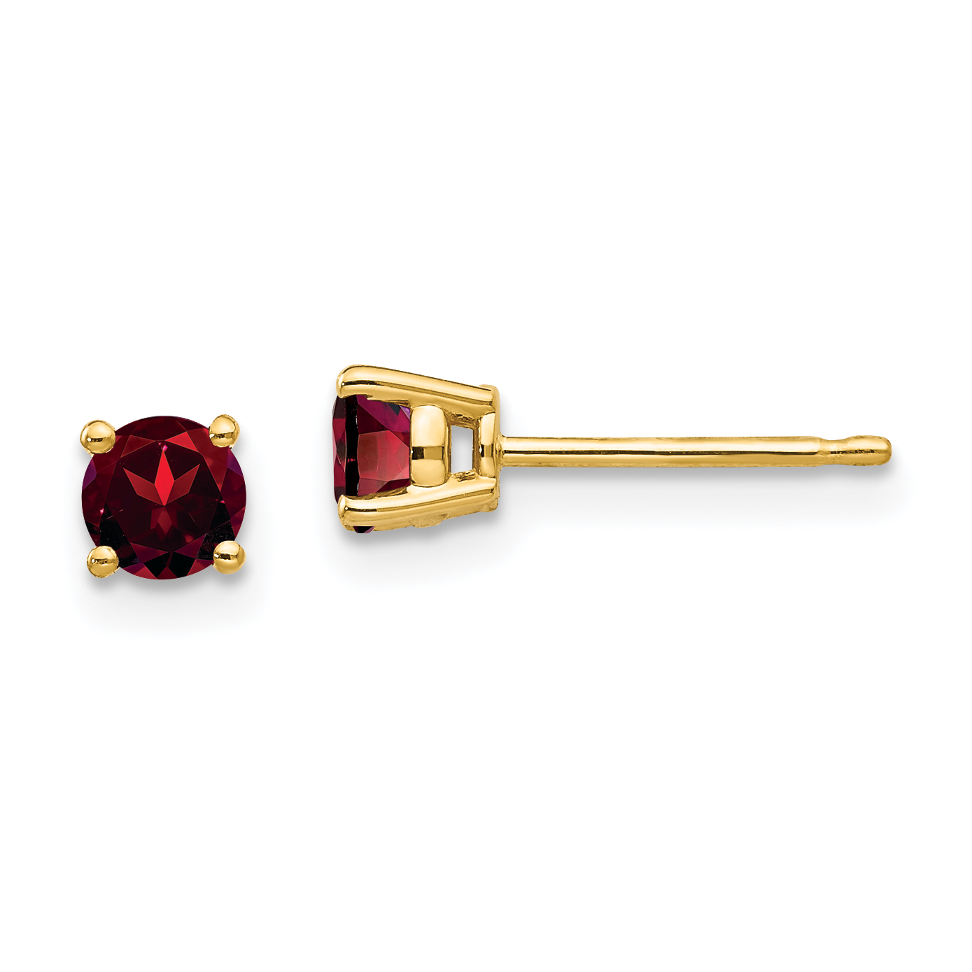 14k 4mm Garnet Earrings (XE71GA)