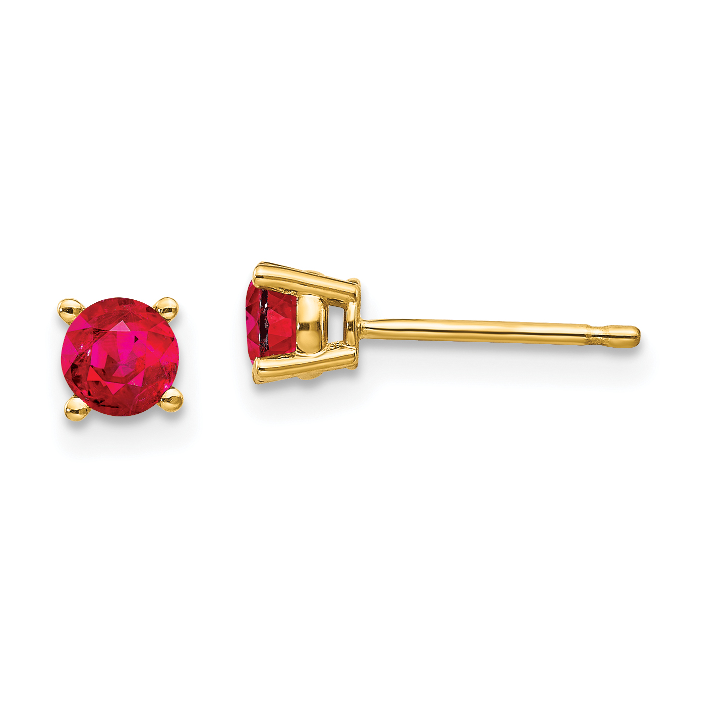 14k Ruby Post Earrings (XE71R-B)