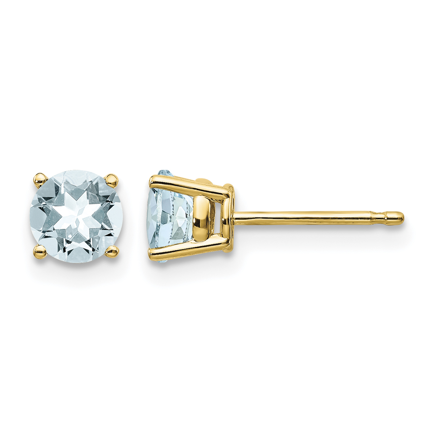 14k Aquamarine Post Earrings (XE72AQ-B)