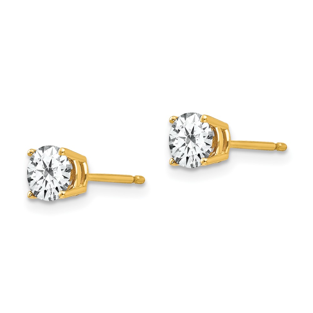 14k 5mm Cubic Zirconia Earrings (XE72CZ)