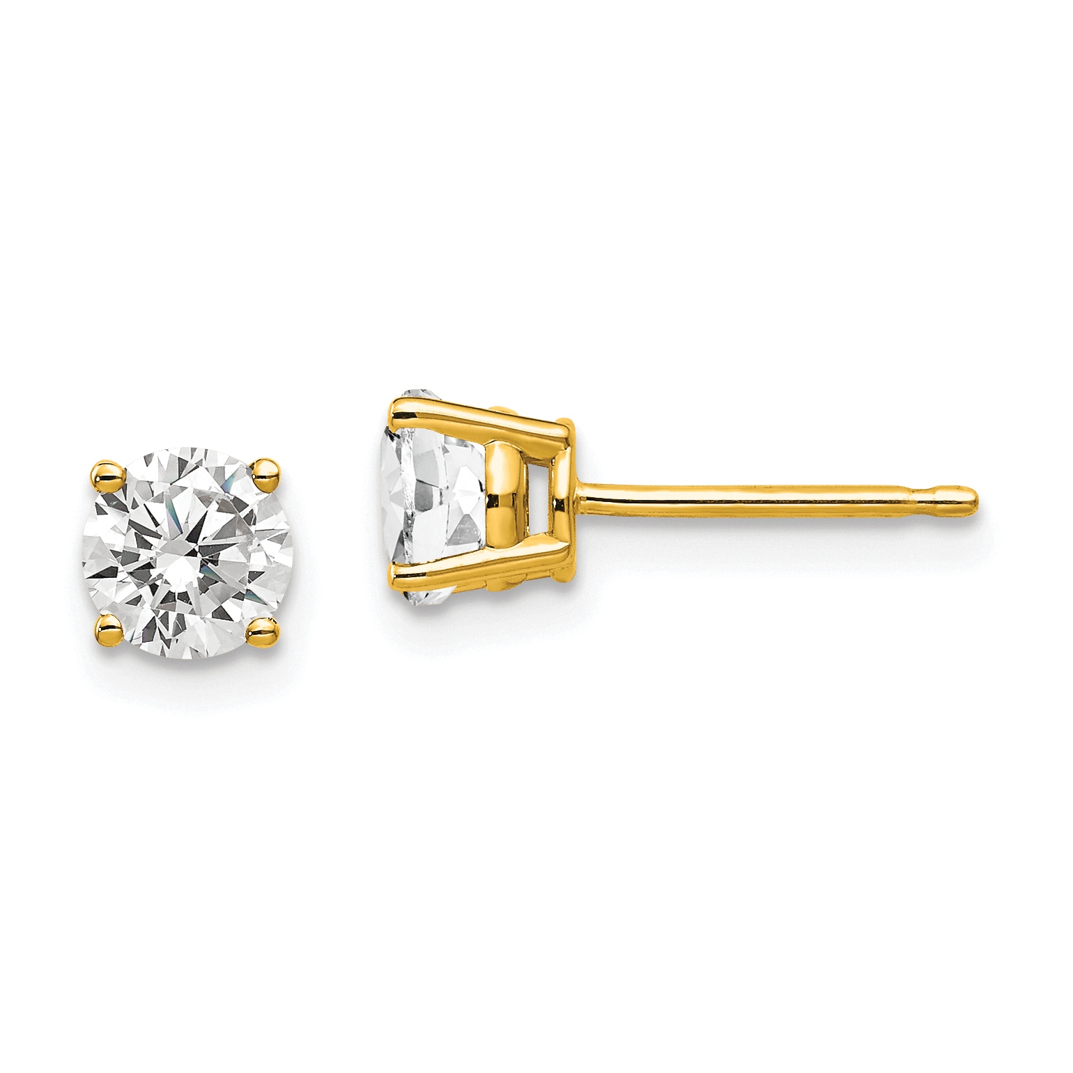 14k 5mm Cubic Zirconia Earrings (XE72CZ)