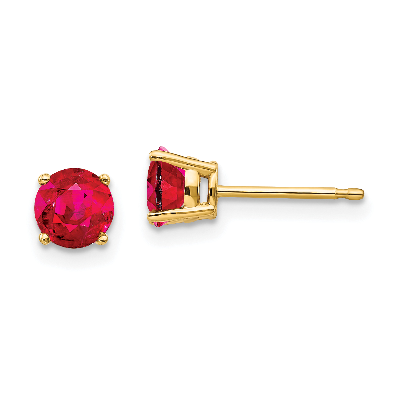 14k Ruby Post Earrings (XE72R-B)