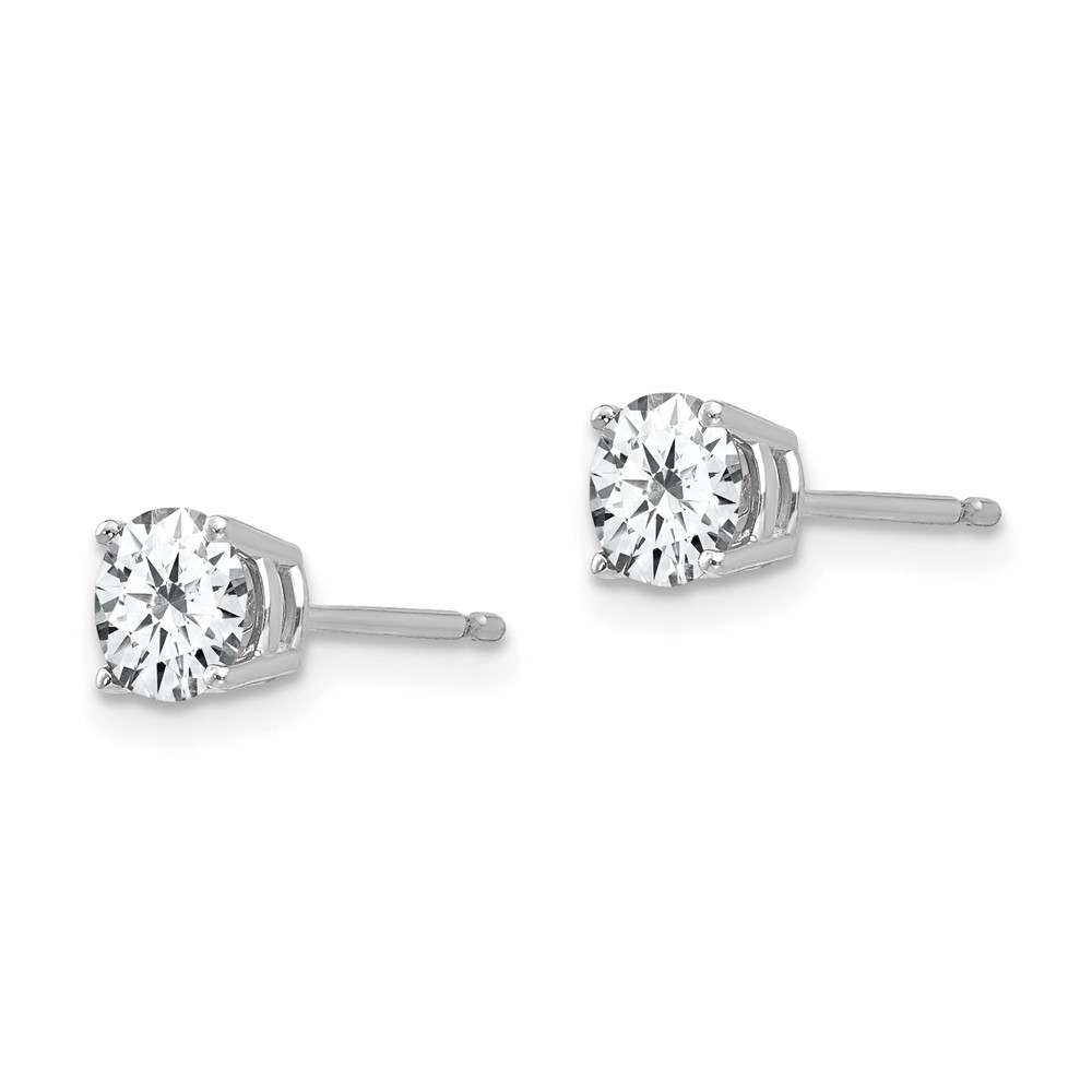 14k White Gold 5mm Cubic Zirconia Earrings (XE72WCZ)