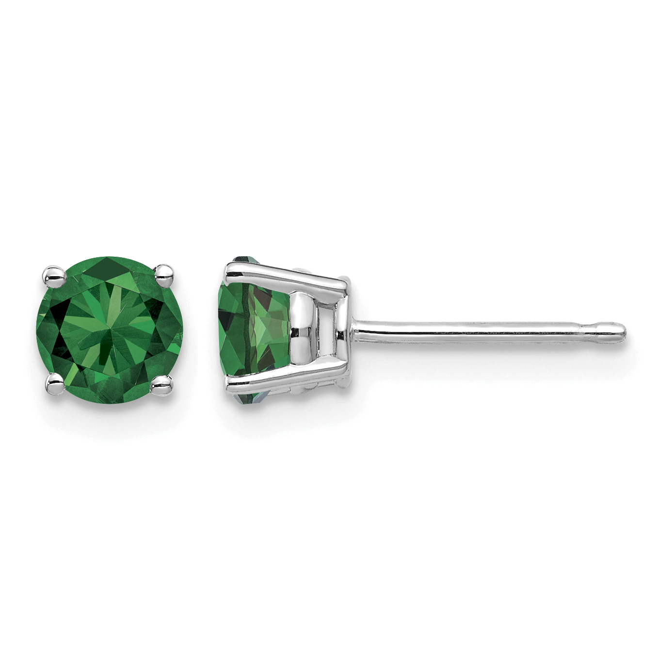 14k White Gold 5mm Mount St. Helens Earrings (XE72WMS)