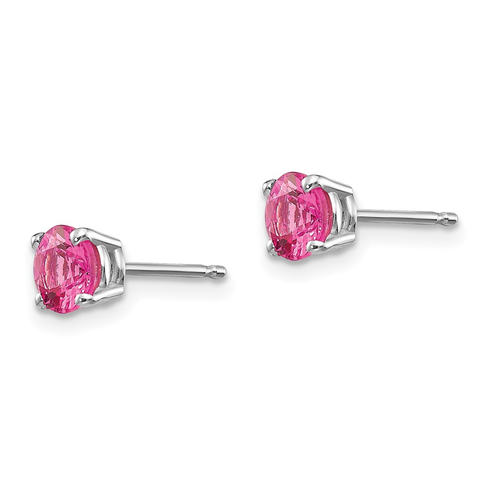 14k White Gold Pink Spinel Earrings (XE72WSK-A)