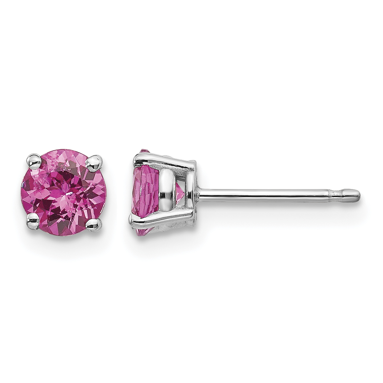 14k White Gold Pink Spinel Earrings (XE72WSK-A)
